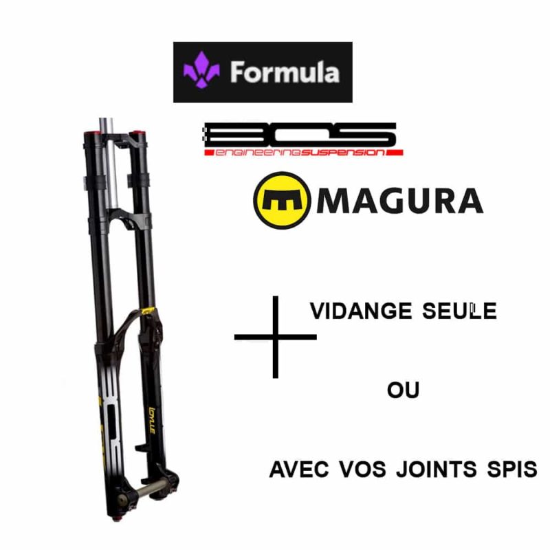 Vidange fourche Bos - Formula - Magura sans changement des joints spis