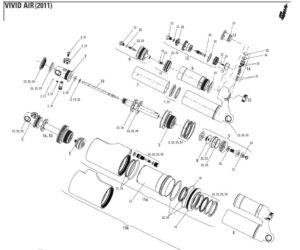 Eclatés amortisseur Rock Shox Vivid Air 2011
