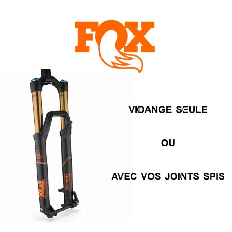 Vidange d'huile fourche VTT Fox Racing Shox