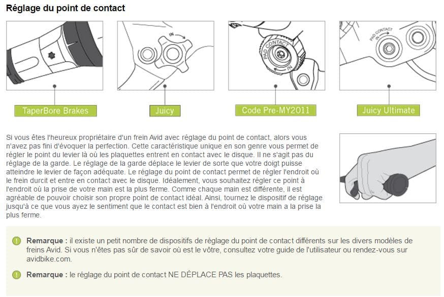 Réglages et entretien d'un frein à disque hydraulique VTT