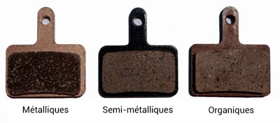 Types de plaquettes: métalliques, semi-métalliques et organiques