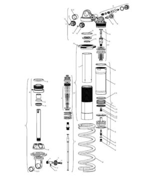 Eclates de l'amortisseur Rock Shox Vivid B1 Ressort - à partir de 2014