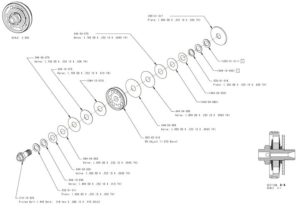 Eclatés de vue d'un piston d'(amortisseur FOX